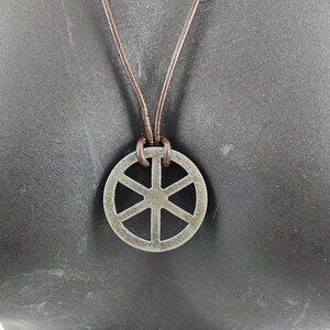 Official Tehlu's Iron Wheel Necklace - Rothfuss Kingkiller Chronicles